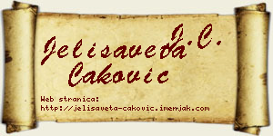 Jelisaveta Caković vizit kartica
